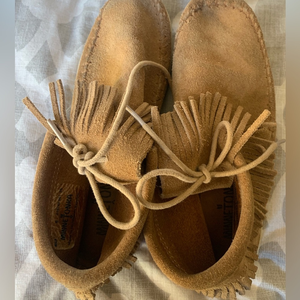 Gently used Minnetonka bootie moccasins.